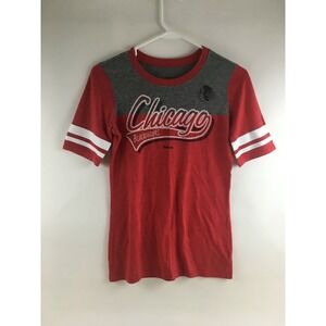 Reebook T Shirt Women's Size Small Short Sleeve Chicago Black Hawks Round Neck